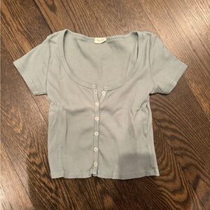 Light green Button-Up Women's Top